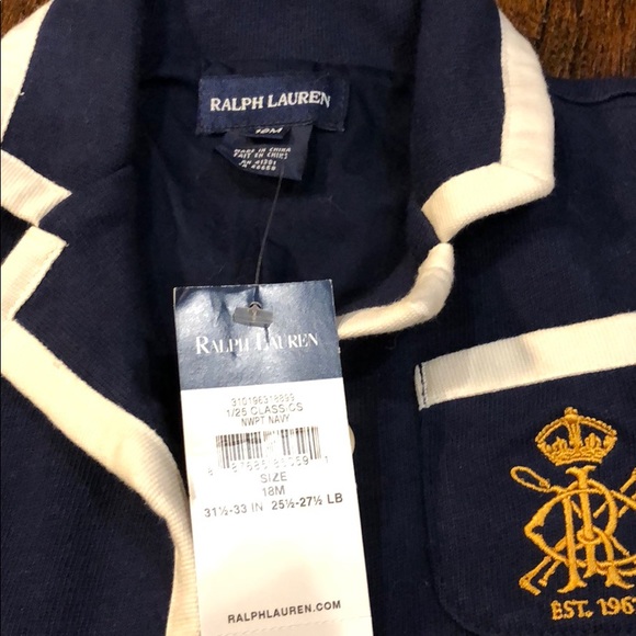 ralph lauren navy blazer kids 18m - Picture 4 of 5